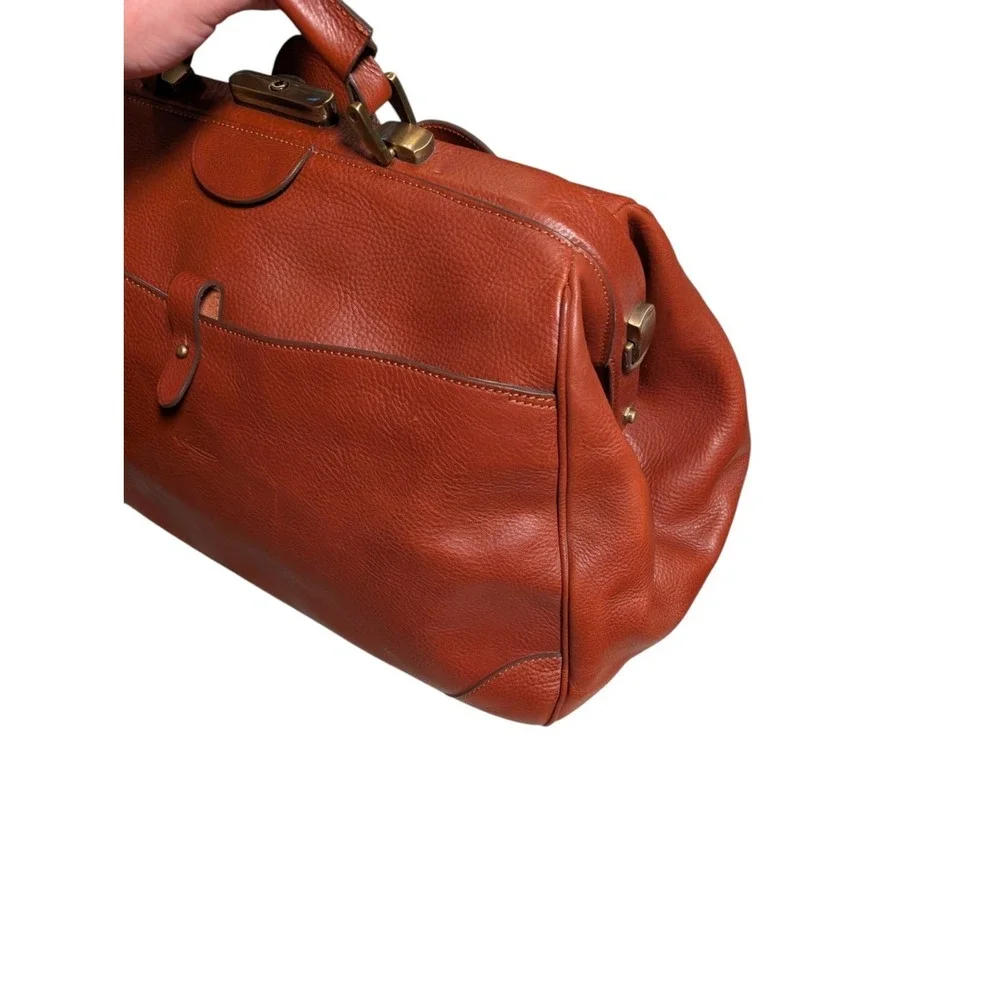 Boldrini selleria Vintage All Leather boston Bag Overnight Duffle‎